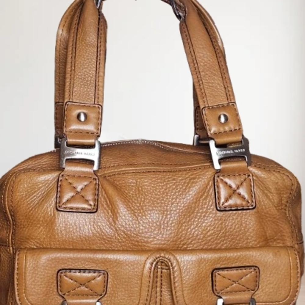 Michael Kors Ranger Cognac Brown Leather Satchel Bag